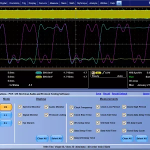 I2S Electrical Validation, Audio and Protocol Decode Software
