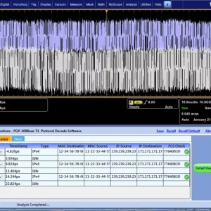 100BaseT1 Automotive Ethernet Protocol Decode Software